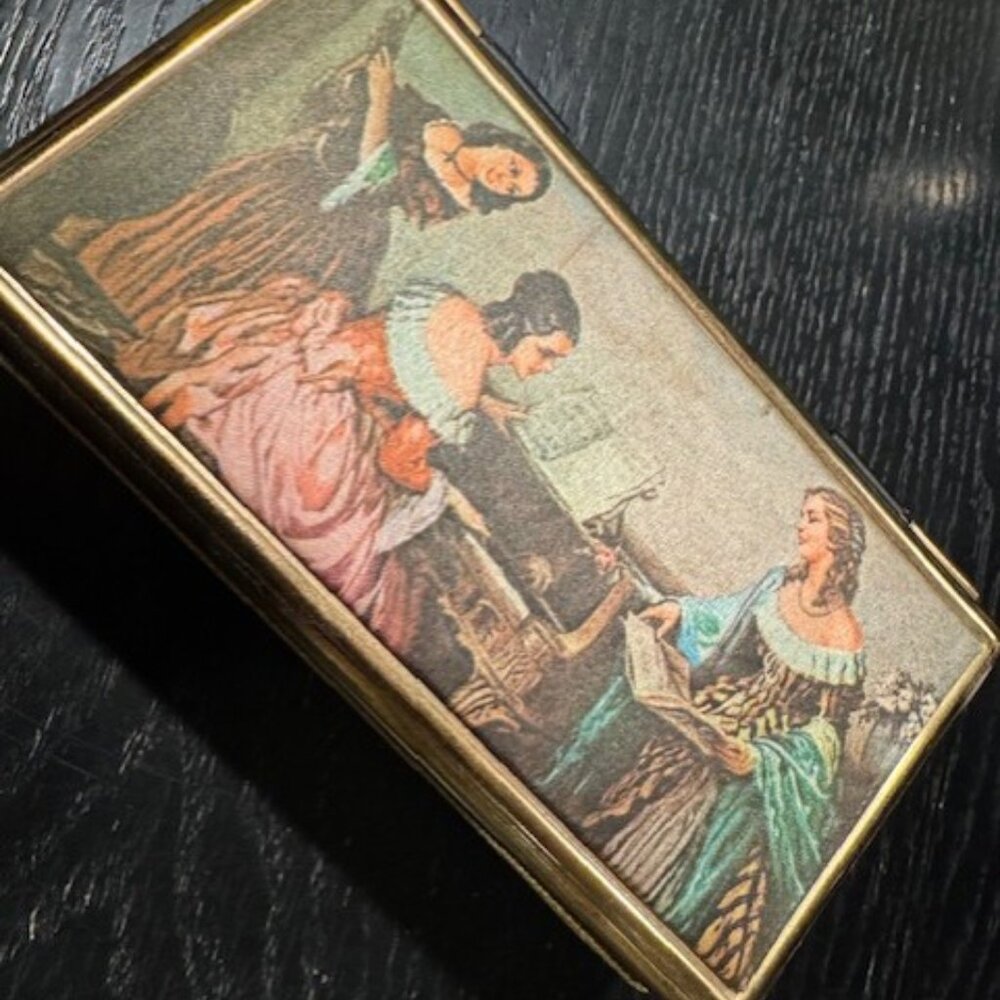 Vintage Swiss Reuge Wind-Up Jewelry Music Box w/ Mirror – Works